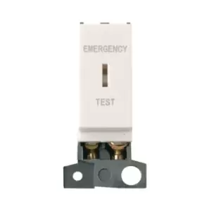 Minigrid MD029PW 10AX Dp Keyswitch Module 'emergency Test' - Polar White - 217468