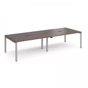 Adapt double back to back desks 2800mm x 1200mm - silver frame and