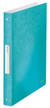 Leitz WOW 4-O Ringbinder A4 PP 25mm Ice Blue PK10