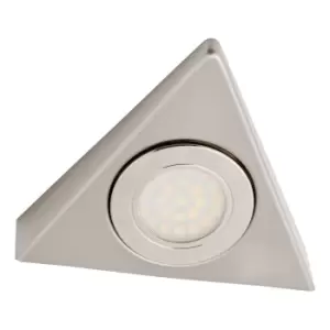 Culina Faro LED Triangular Under Cabinet Light 1.5W Tri-Colour CCT Opal and Satin Nickel
