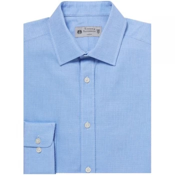 Turner and Sanderson Scotney Dobby Textured Shirt - Blue