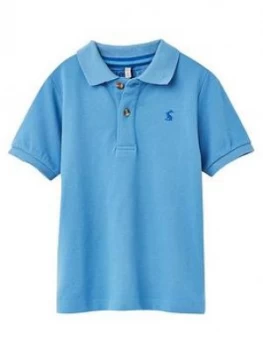 Joules Boys Woody Short Sleeve Polo - Blue, Size 9-10 Years