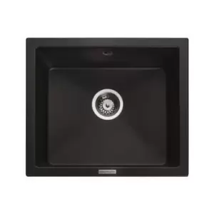 Single Bowl Undermount Black Granite Kitchen Sink - Rangemaster Paragon
