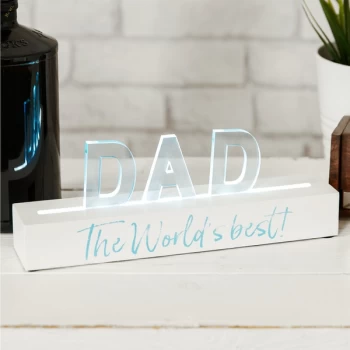Say It In Lights White LED Light Up Plaque 25cm - Dad