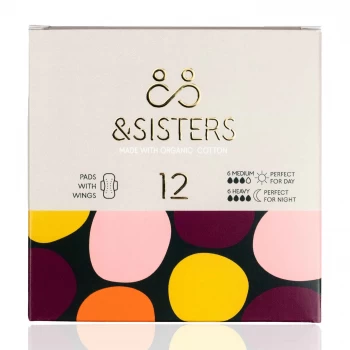 &Sisters Cotton Pads with Wings - Day & Night 12 pieces