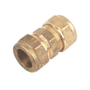 Plumbsure Compression Straight coupler Dia15mm Pack of 10