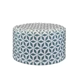 Streetwize Inflatable Ottoman Black And White Geometric