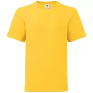 Fruit Of The Loom Childrens/Kids Iconic T-Shirt (7-8 Years) (Sunflower Yellow)