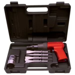 CP7110 RED. Vibration Air Hammer Kit C/W 4 Chisels
