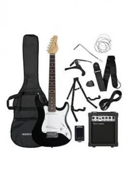 Rocket 3/4 Size Electric Guitar In Black With Free Online Music Lessons