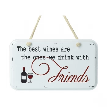 The Best Wines Metal Sign By Heaven Sends
