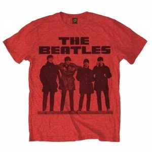 The Beatles Long Tall Mens Red T-Shirt XX Large