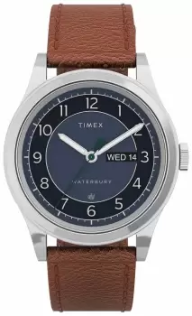 Timex TW2U90400 Waterbury Traditional Day Date39mm SST Blue Watch