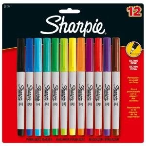 Sharpie Ultra Fine Point Permanent Markers Assorted Pack 12 56344NR