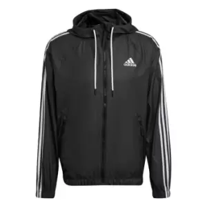 adidas BSC 3-Stripes Wind Jacket Mens - Black