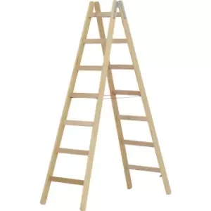 Hymer 7141 Timber Double Sided Step Ladder 2 x 7 Tread
