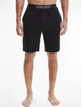 Calvin Klein Box Logo Lounge Shorts, Black, Size S, Men