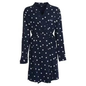 Barbour Womens Dotty Robe Navy Small
