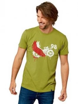 Joe Browns Flying Through Life T-Shirt - Green , Green, Size S, Men