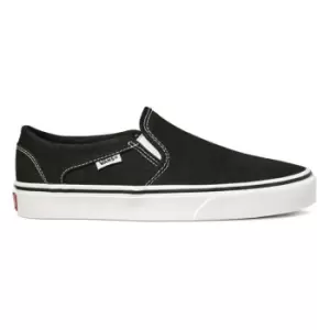 Vans Asher Slip On Canvas Trainers Womens - Black