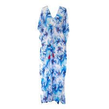 Seaspray Blue Eleanor Floral Maxi Dress - L to XL