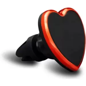 Car Vent Universal Dock Station Magnetic Car Phone Holder Heart Metallic Red