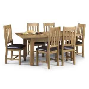 Astoria Extending Dining Table with 6 Chairs Brown