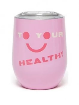Ban.Do Stainless Steel Cup With Lid, To Your Health