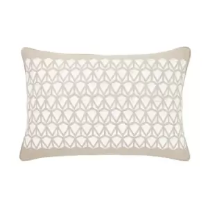 Bedeck of Belfast Faiza Embroidered Cotton Cushion - Charcoal