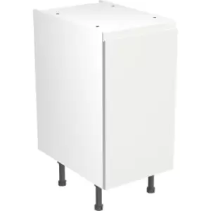 Kitchen Kit Flatpack J-Pull Kitchen Cabinet Base Unit Super Gloss 400mm in White MFC
