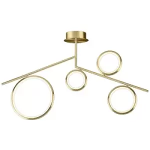 Integrated LED ceiling lamp Olimpia Satin Gold 60 Cm