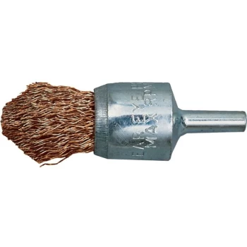 Kennedy - 24MM Pointed End Decarbonising Brushes Brass Coated Steel - Crimped Wire
