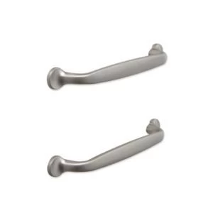 IT Kitchens Stainless steel effect D shaped Cabinet handle Pack of 2