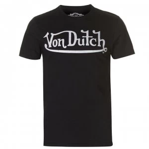 Von Dutch Logo T Shirt - Black/White