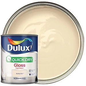 Dulux Quick Dry Buttermilk Gloss High Sheen Paint 750ml