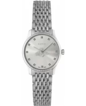 Gucci G-Timeless Silver Dial Stainless Steel Womens Watch YA1265019 YA1265019