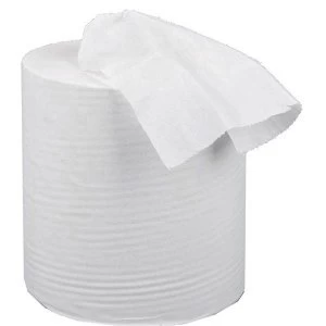 5 Star Facilities Centrefeed Tissue Refill for Jumbo Dispenser Two Ply L150m x W195mm White Pack of 6