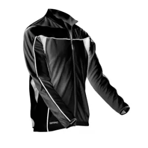 Spiro Mens Bikewear Long Sleeve Performance Top / Sports / Cycling (S) (Black/ White)