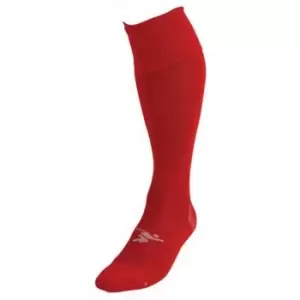 Precision Childrens/Kids Pro Plain Football Socks (12 UK Child-2 UK) (Red)