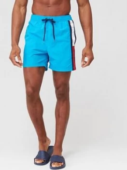 Tommy Hilfiger Side Flag Swimshort - Azure, Azure, Size XL, Men