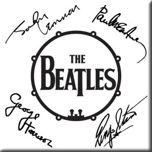 The Beatles - Signed Drum Logo Fridge Magnet
