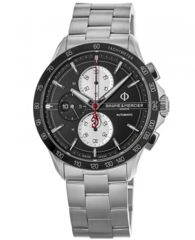 Baume & Mercier Clifton Automatic Limited Edition Black Chronograph Steel Mens Watch 10403 10403