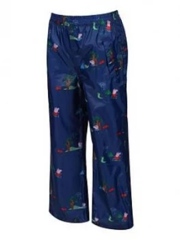 Boys, Regatta Peppa Pack-it Overtrousers - Blue, Size 6-12 Months