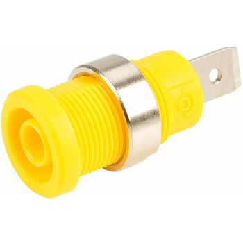 3266-C-J Yellow Shrouded Socket (6.3mm Faston) - PJP