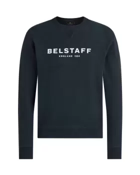 Belstaff 1924 Branded Fleece Sweatshirt In Dark Navy - Size M