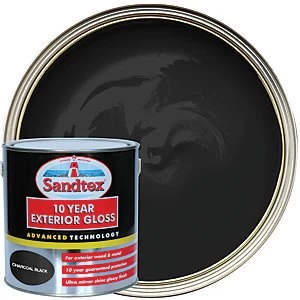 Sandtex 10 Year Exterior Gloss Paint - Charcoal Black 2.5L