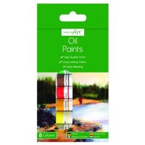 Work of Art Hard-Wearing Oil Paint Tubes Assorted Pack of 12 TAL06740