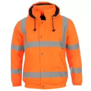 Dunlop Hi Vis Bomber Jacket Mens - Orange