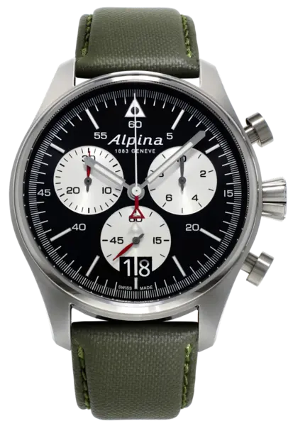 Alpina Watch Startimer Pilot Big Date Chronograph D - Black ALP-165