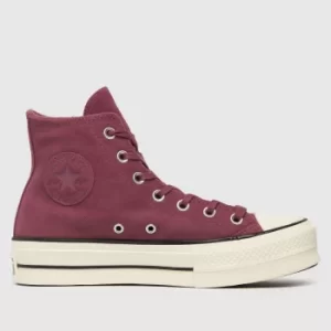 Converse Burgundy Cold Fusion Lift Hi Trainers